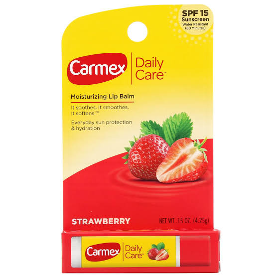 Carmex, Daily Care Moisturizing Lip Balm Strawberry SPF 15